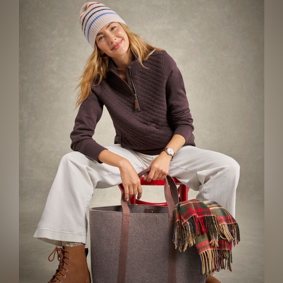 L.L.Bean Quilted Quarter-Zip Pullover - Picture 2 of 6